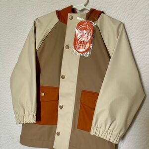 Stylish Kids Brown and Cream Raincoat